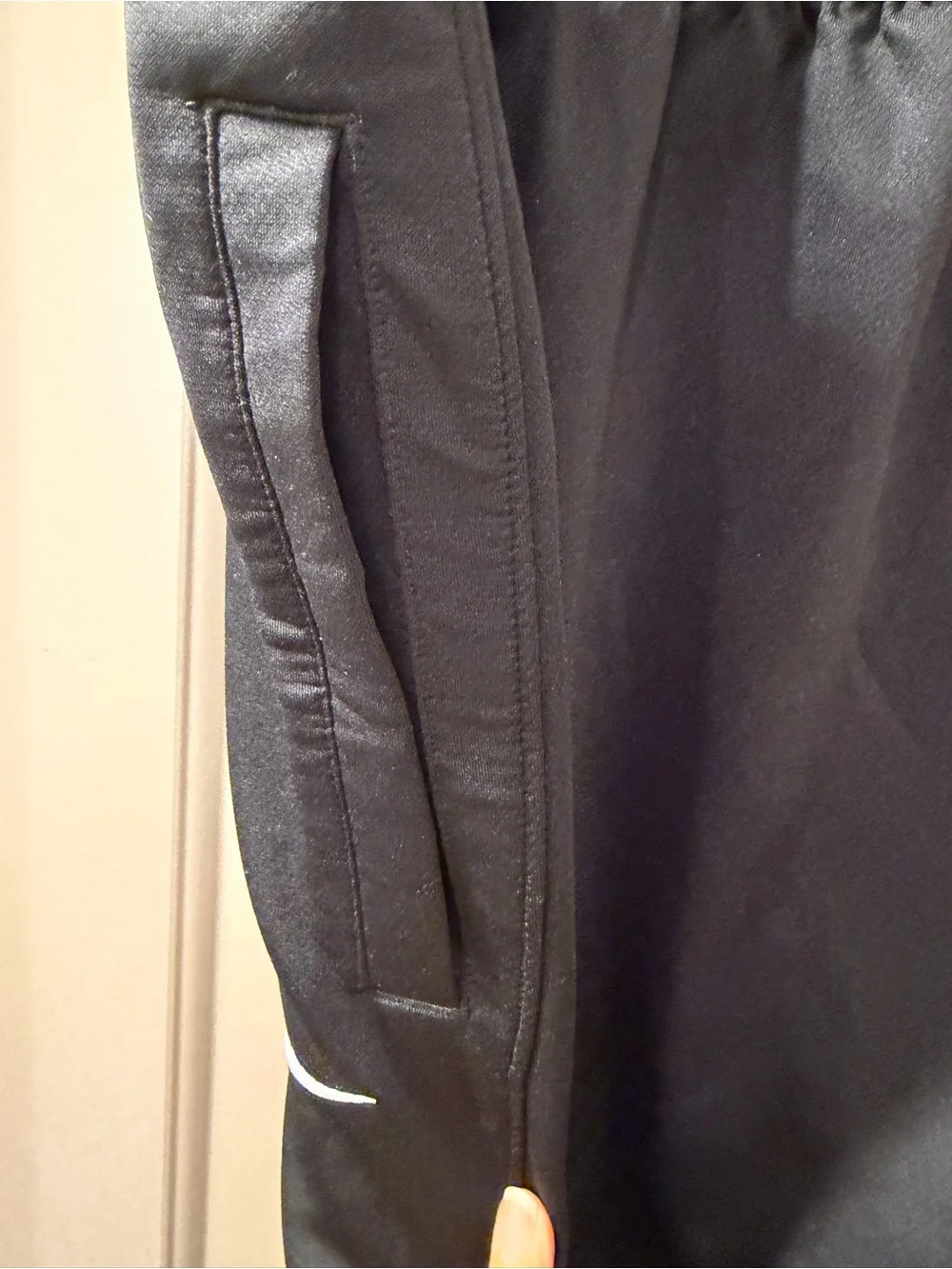 Nike Black Jogger Sweatpants with White Swoosh